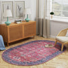 Zahara Oasis Collection Area Rug -  Ouarzazate Oval Antique Red  lifestyle 101