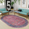 Zahara Oasis Collection Area Rug -  Ouarzazate Oval Antique Red  lifestyle 108