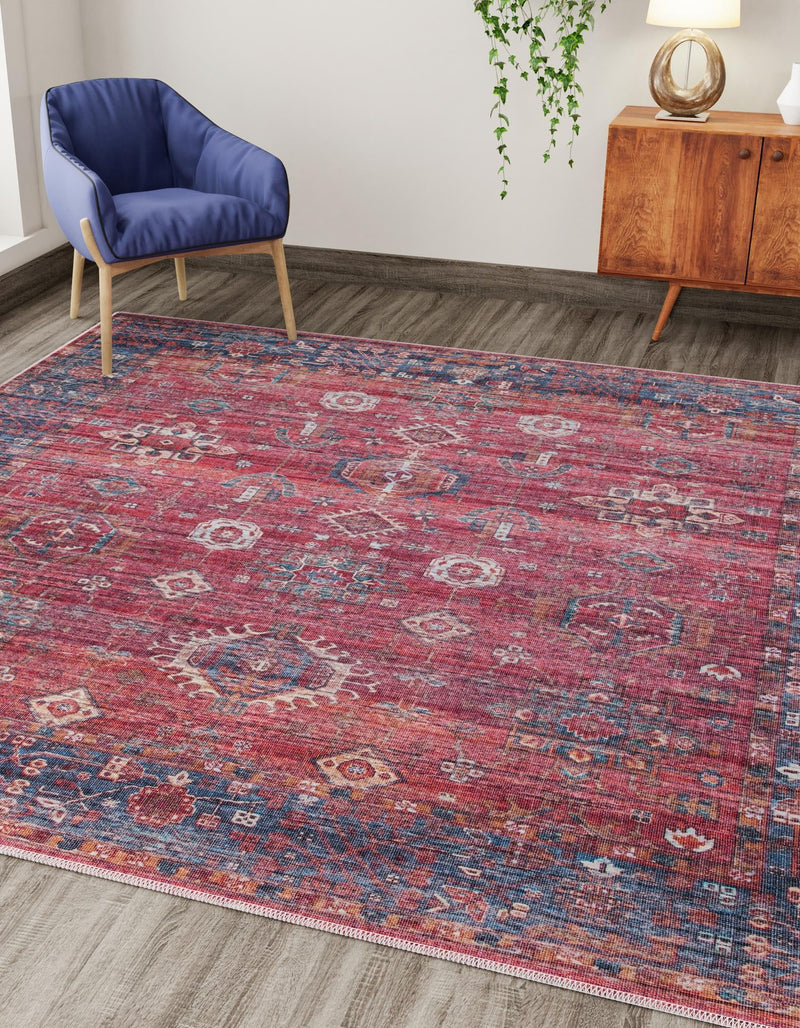 Zahara Oasis Collection Area Rug -  Ouarzazate Square Antique Red  lifestyle 40