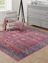 Zahara Oasis Collection Area Rug -  Ouarzazate Square Antique Red  lifestyle 45