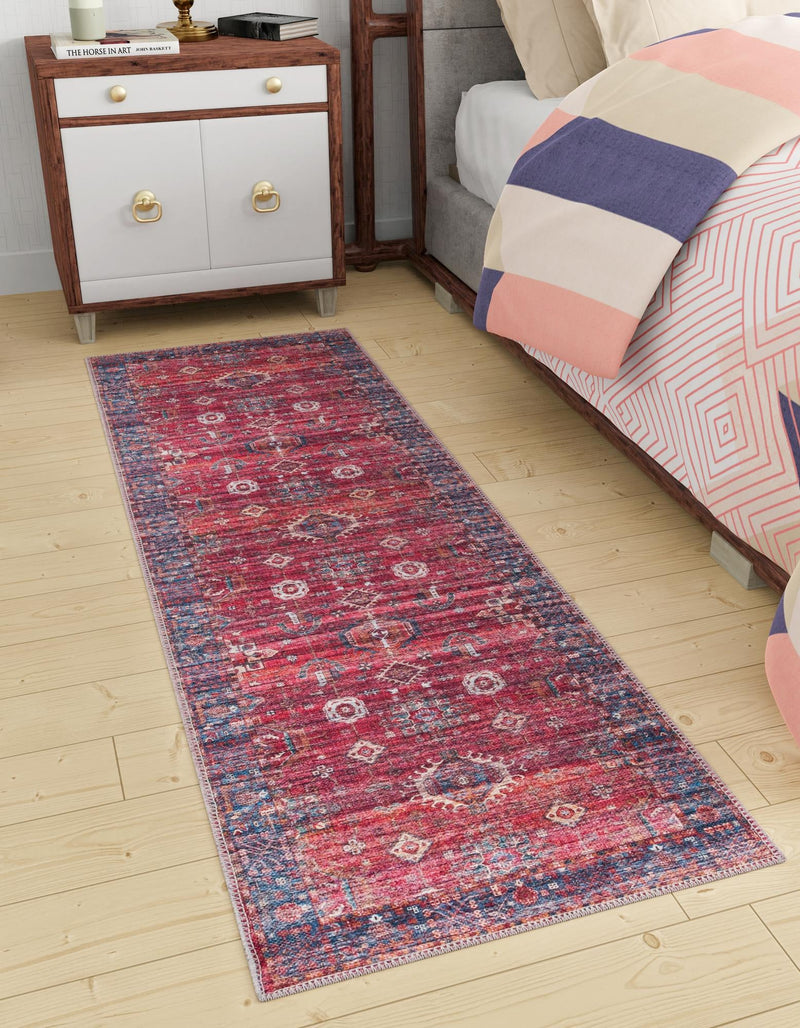 Zahara Oasis Collection Area Rug -  Ouarzazate Runner Antique Red  lifestyle 42