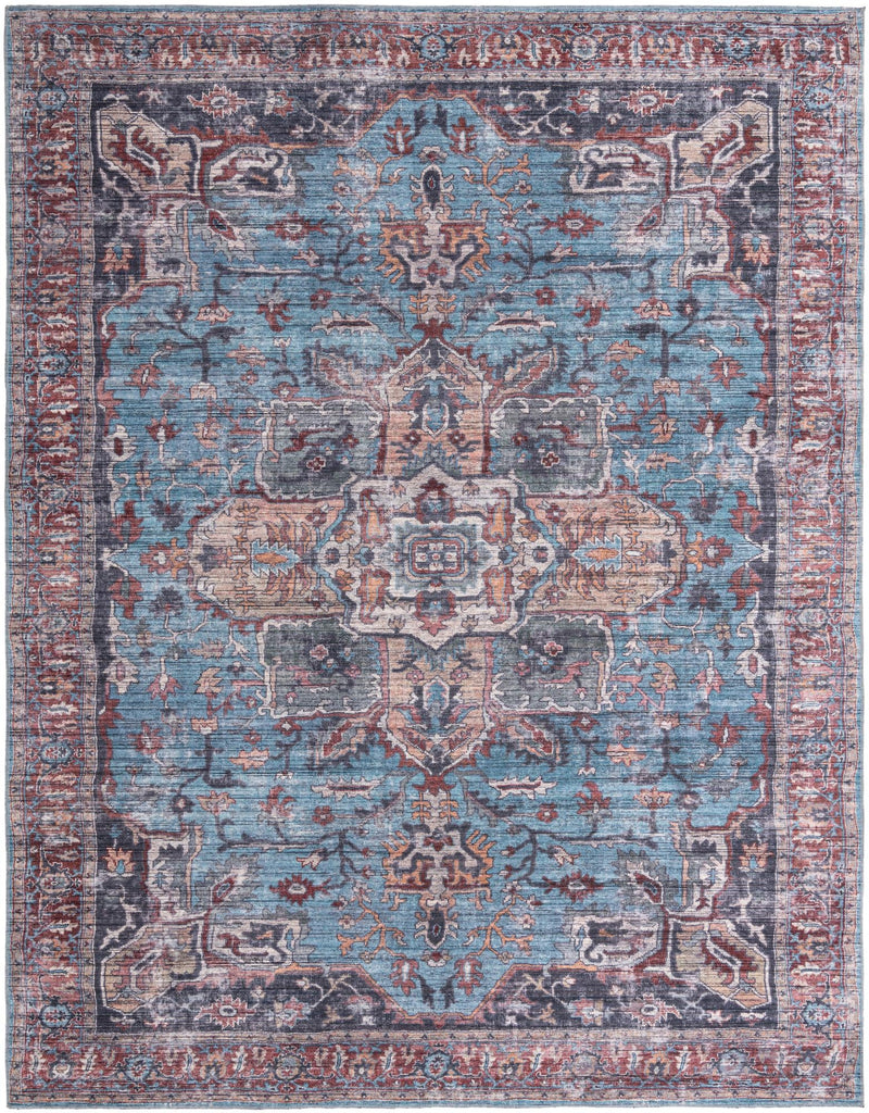 Zahara Oasis Collection Area Rug -  Casablanca Rectangle Blue Main