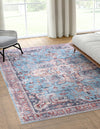 Zahara Oasis Collection Area Rug -  Casablanca Rectangle Blue  lifestyle 2