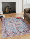 Zahara Oasis Collection Area Rug -  Casablanca Rectangle Blue  lifestyle 3