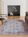 Zahara Oasis Collection Area Rug -  Casablanca Rectangle Blue  lifestyle 22