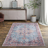 Zahara Oasis Collection Area Rug -  Casablanca Rectangle Blue  lifestyle 26