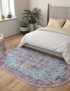 Zahara Oasis Collection Area Rug -  Casablanca Oval Blue  lifestyle 93