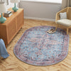 Zahara Oasis Collection Area Rug -  Casablanca Oval Blue  lifestyle 94