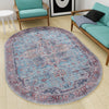 Zahara Oasis Collection Area Rug -  Casablanca Oval Blue  lifestyle 103