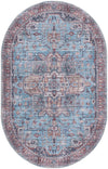 Zahara Oasis Collection Area Rug -  Casablanca Oval Blue  lifestyle 30