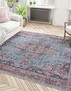 Zahara Oasis Collection Area Rug -  Casablanca Square Blue  lifestyle 86