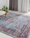 Zahara Oasis Collection Area Rug -  Casablanca Square Blue  lifestyle 90