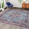 Zahara Oasis Collection Area Rug -  Casablanca Square Blue  lifestyle 95