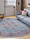 Zahara Oasis Collection Area Rug -  Casablanca Round Blue  lifestyle 42