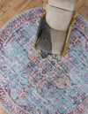 Zahara Oasis Collection Area Rug -  Casablanca Round Blue  lifestyle 91