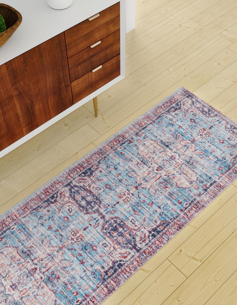 Zahara Oasis Collection Area Rug -  Casablanca Runner Blue  lifestyle 88