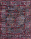 Aurora Waves Collection Area Rug - Lofoten Rectangle Red and Black Main