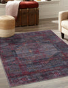 Aurora Waves Collection Area Rug - Lofoten Rectangle Red and Black  lifestyle 2