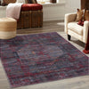 Aurora Waves Collection Area Rug - Lofoten Rectangle Red and Black  lifestyle 14