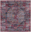 Aurora Waves Collection Area Rug - Lofoten Square Red and Black  lifestyle 16