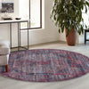 Aurora Waves Collection Area Rug - Lofoten Round Red and Black  lifestyle 59