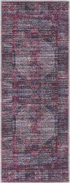 Aurora Waves Collection Area Rug - Lofoten Runner Red and Black  lifestyle 18