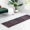 Aurora Waves Collection Area Rug - Lofoten Runner Red and Black  lifestyle 60