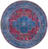 Aurora Waves Collection Area Rug -  Murmansk Round Red and Blue  lifestyle 15