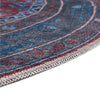 Aurora Waves Collection Area Rug -  Murmansk Round Red and Blue  lifestyle 30