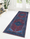 Aurora Waves Collection Area Rug -  Murmansk Runner Red and Blue  lifestyle 19