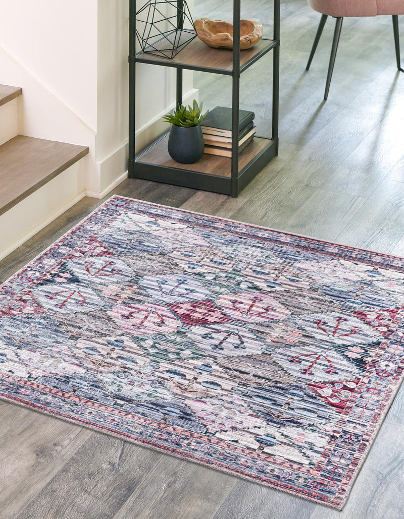 Aurora Waves Collection Area Rug -  Kiruna Square Multi  lifestyle 17