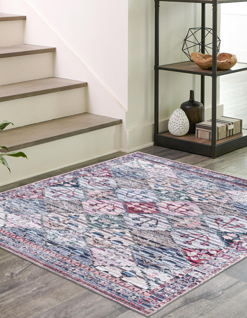 Aurora Waves Collection Area Rug -  Kiruna Square Multi  lifestyle 20