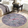 Aurora Waves Collection Area Rug -  Kiruna Round Multi  lifestyle 54