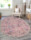 Vintage Memories Collection Area Rug -  Timeless Oval Pink  lifestyle 39