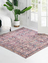 Vintage Memories Collection Area Rug -  Timeless Square Pink  lifestyle 48