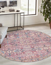 Vintage Memories Collection Area Rug -  Timeless Round Pink  lifestyle 41