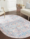 Vintage Memories Collection Area Rug -  Timeless Oval Blue  lifestyle 44