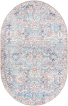 Vintage Memories Collection Area Rug -  Timeless Oval Blue  lifestyle 36