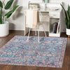 Vintage Memories Collection Area Rug -  Timeless Square Blue  lifestyle 139