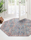 Vintage Memories Collection Area Rug -  Timeless Octagon Blue  lifestyle 48