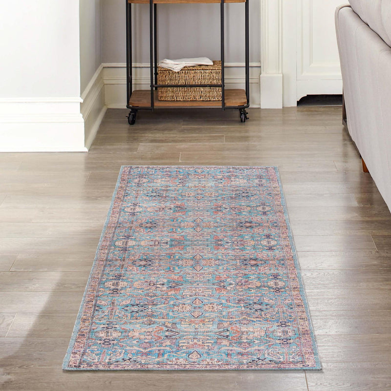 Vintage Memories Collection Area Rug -  Timeless Runner Blue  lifestyle 146