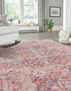 Vintage Memories Collection Area Rug -  Epoch Rectangle Ivory and Pink  lifestyle 3