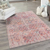 Vintage Memories Collection Area Rug -  Epoch Rectangle Ivory and Pink  lifestyle 14