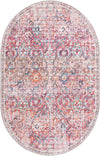 Vintage Memories Collection Area Rug -  Epoch Oval Ivory and Pink  lifestyle 16