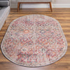 Vintage Memories Collection Area Rug -  Epoch Oval Ivory and Pink  lifestyle 81