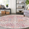 Vintage Memories Collection Area Rug -  Epoch Round Ivory and Pink  lifestyle 87