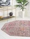 Vintage Memories Collection Area Rug -  Epoch Octagon Ivory and Pink  lifestyle 24