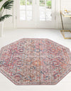 Vintage Memories Collection Area Rug -  Epoch Octagon Ivory and Pink  lifestyle 29