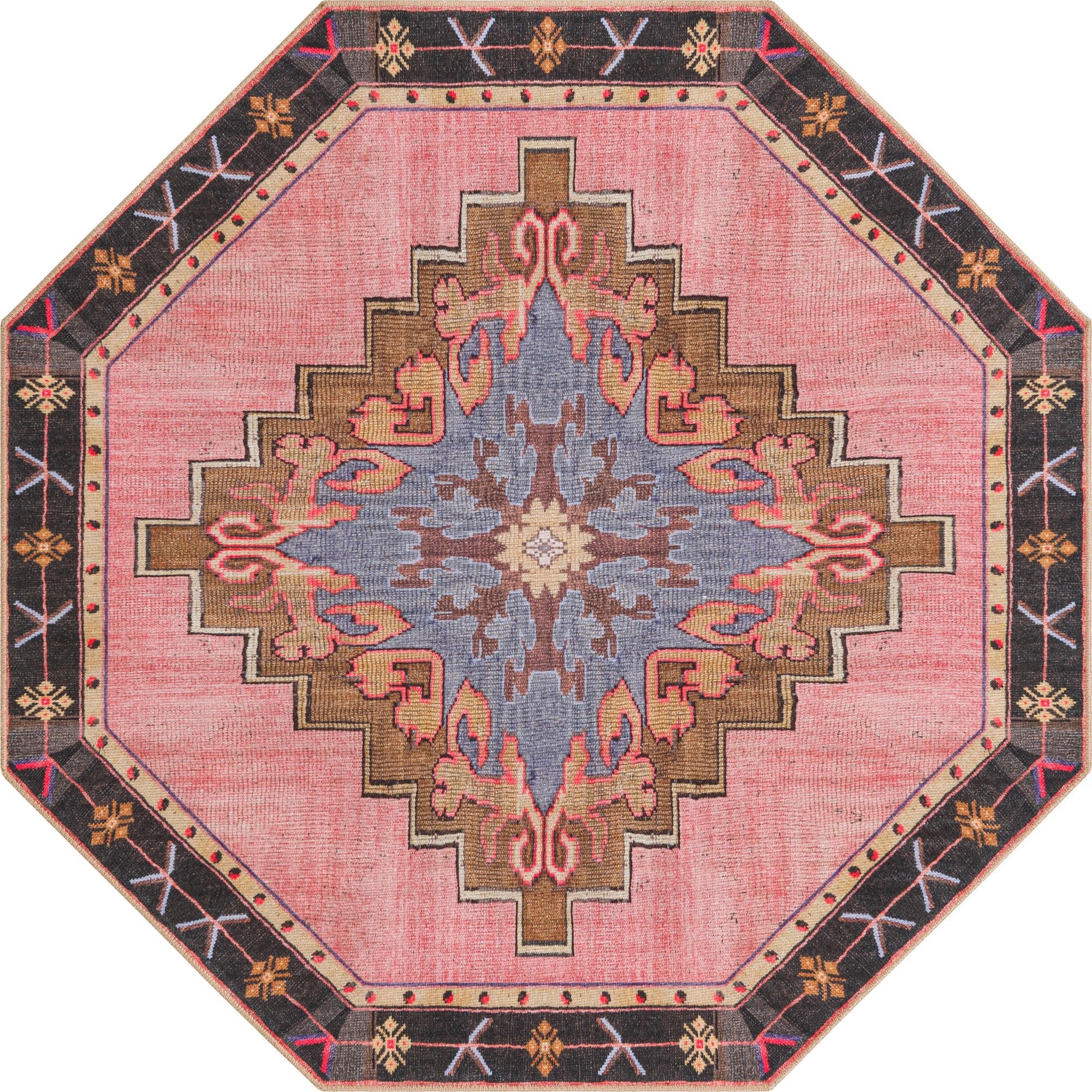 Heritage Elegance Collection Area Rug -  Winterthur (Pink)