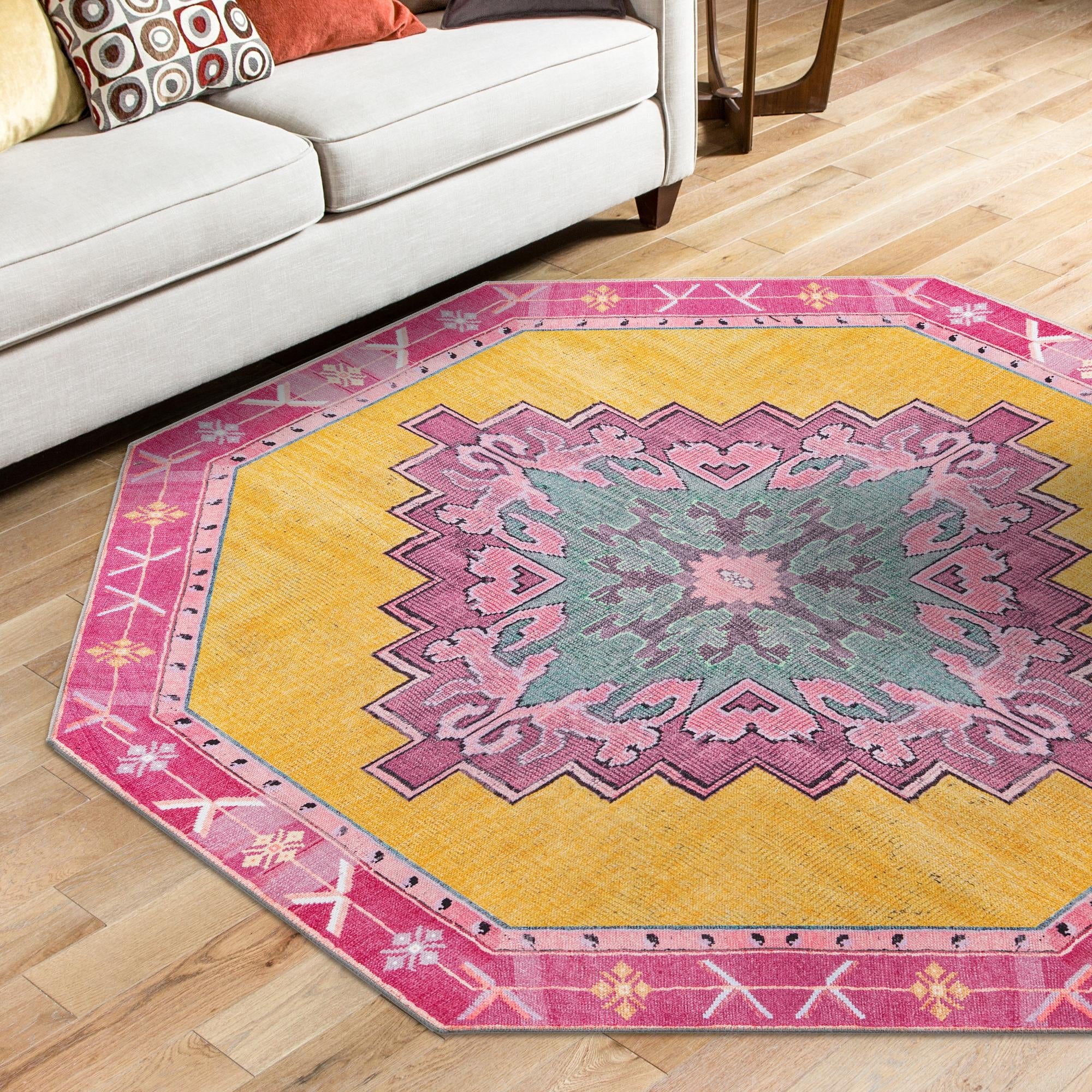 Heritage Elegance Collection Area Rug -  Winterthur (Yellow)